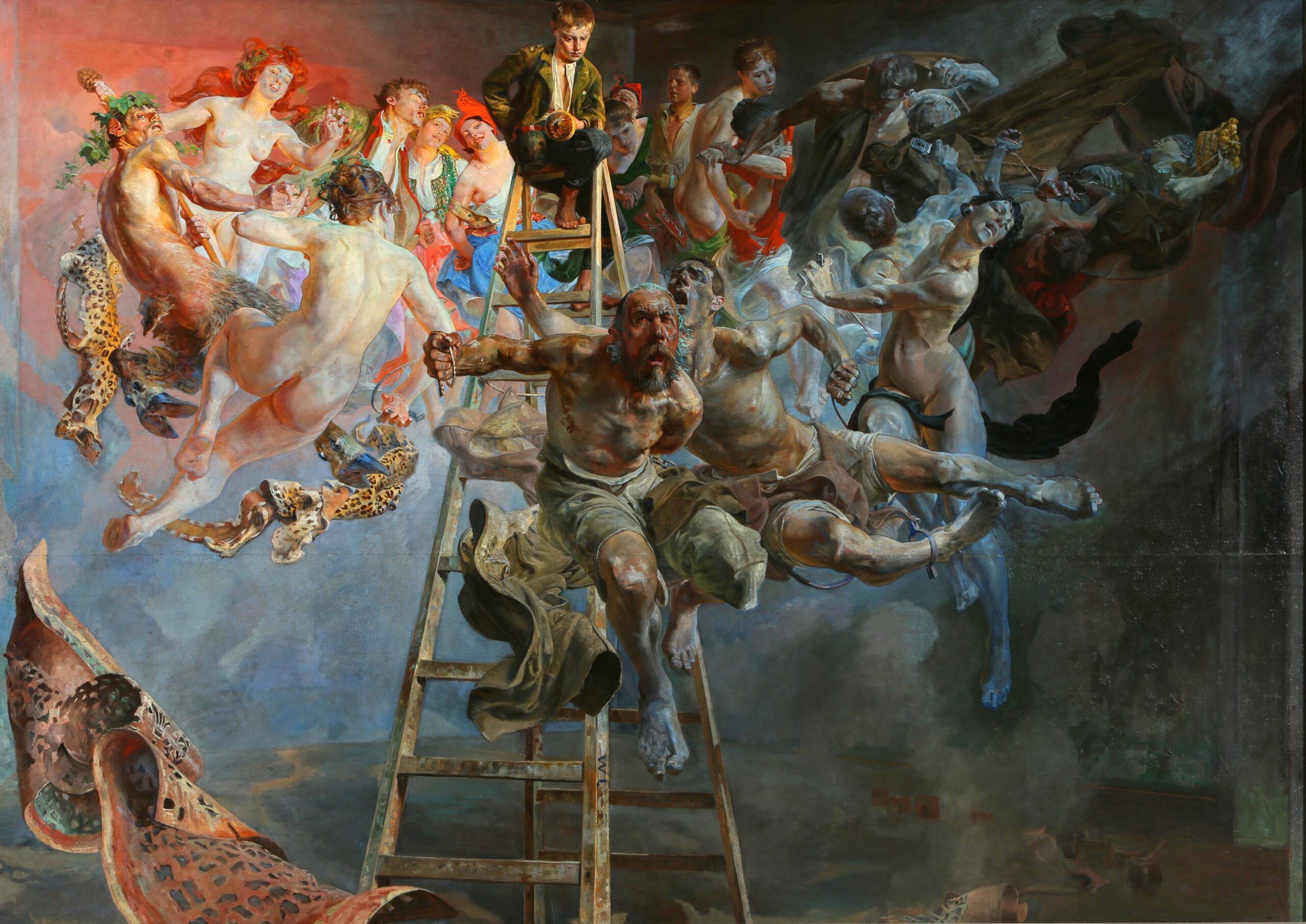 Il circolo vizioso di Jacek Malczewski: un giovane pittore su una scala, circondato da figure in movimento circolare fra fascinazione e sofferenza